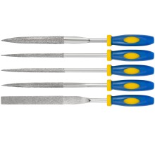 Надфили алмазные, мягкая ручка, 5х165/60 мм, 5 шт. FIT HQ