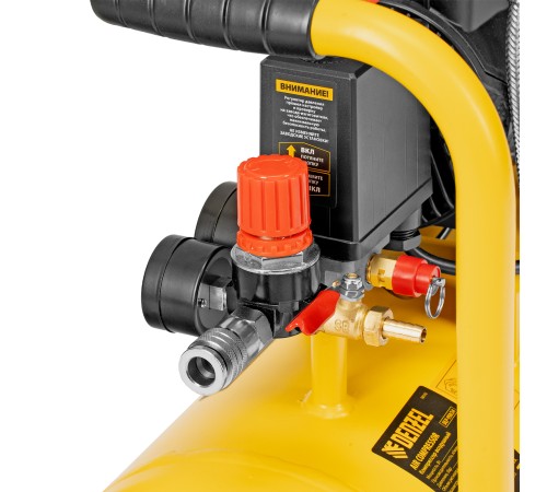 Компрессор безмасл. малошумный DLP-950/24, 950Вт,24 л, 2850 об/мин, 170 л/мин Denzel