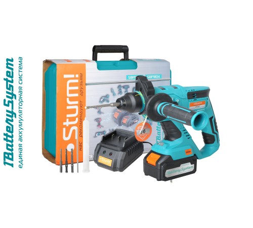 Аккумуляторный перфоратор Sturm! CRH1822 1BatterySystem
