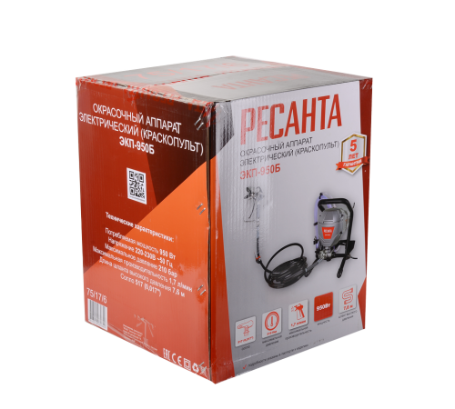 Окрасочный аппарат электрический (краскопульт) ЭКП-950Б Ресанта