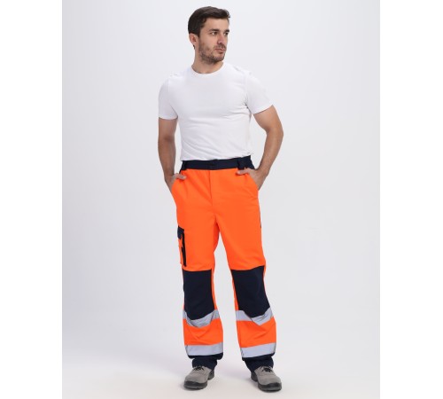 Костюм сигнальный PROFLINE Specialist-1 МВО (тк.Смесовая,240) брюки, оранжевый/т.синий
