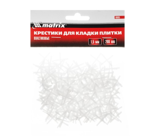Крестики, 1.5 мм, для кладки плитки, 200 шт Matrix