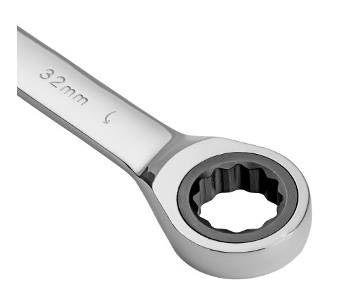 Ключ комбинированный, с трещеткой, 32 мм Denzel