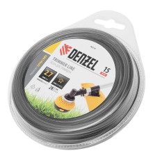 Леска для триммера двухкомпонентная звезда, 2,7мм х 15м, блистер EXTRA CORD Denzel