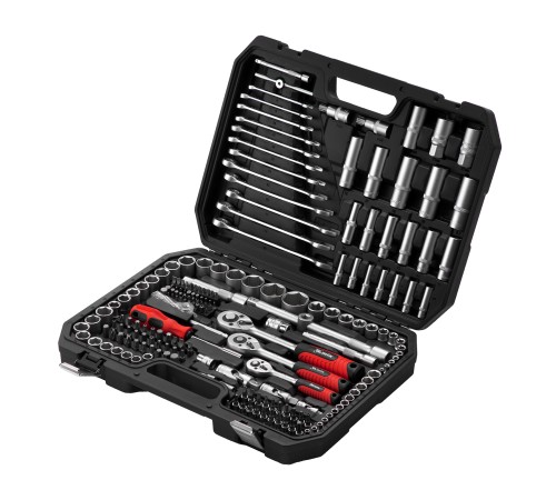 Набор инструментов, 1/2", 3/8", 1/4", пластиковый кейс 215 предметов MTX