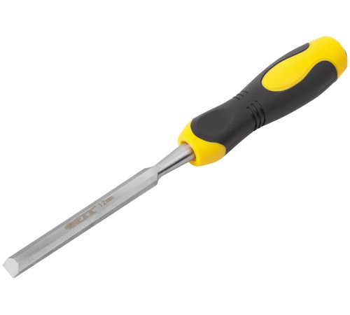 Стамеска Профи CrV, двухцветная прорезиненная ручка 12 мм FIT HQ