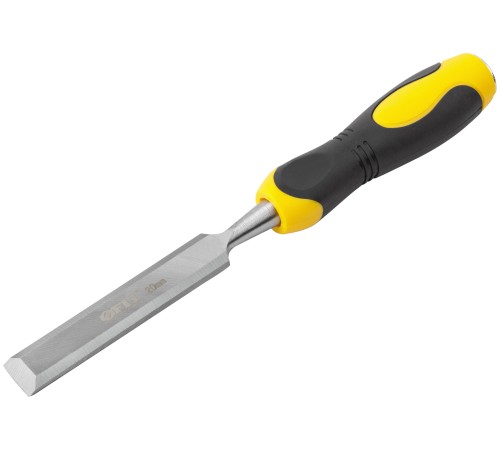 Стамеска Профи CrV, двухцветная прорезиненная ручка 20 мм FIT HQ