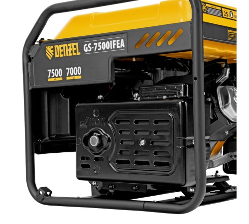 Генератор инверторный GS-7500iFEA, 7,5 кВт, 230 В, открытый корпус, электростартер, ATS DENZEL