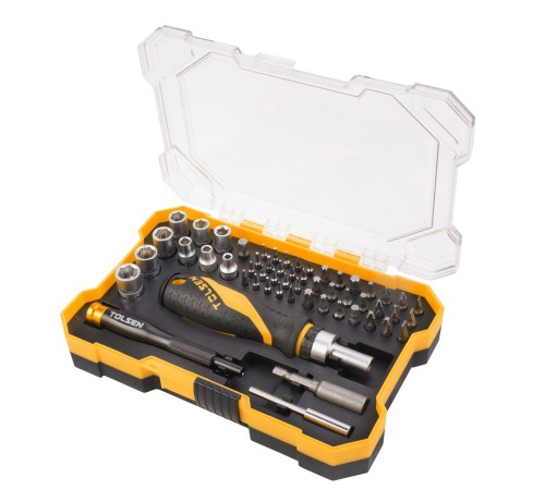 Набор вставок (бит) 1/4", PH, PZ, Hex, Torx, Slotted, 56 предметов TOLSEN TT20187 Набор вставок (бит) 1/4", PH, PZ, Hex, Torx, Slotted, 56 предметов TOLSEN TT20187