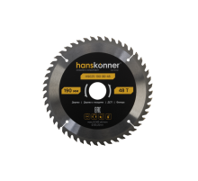 Пильный диск по дереву ArmorPiercing 190x30/20мм, 48 зубьев, Hanskonner