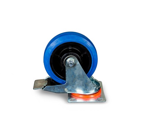 Колесо поворотное из эластичной резины 
MW150 150 мм с тормозом Колесо поворотное из эластичной резины 
MW150 150 мм с тормозом