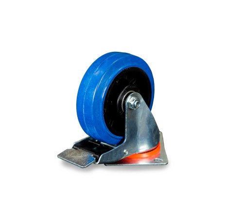 Колесо поворотное из эластичной резины 
MW150 150 мм с тормозом Колесо поворотное из эластичной резины 
MW150 150 мм с тормозом