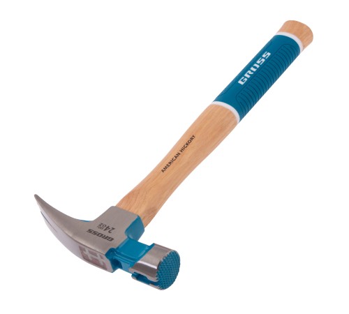 Молоток-гвоздодер, 680 г, угол 75, магнит, обрезиненная рукоятка AMERICAN HICKORY // GROSS Молоток-гвоздодер, 680 г, угол 75, магнит, обрезиненная рукоятка AMERICAN HICKORY // GROSS