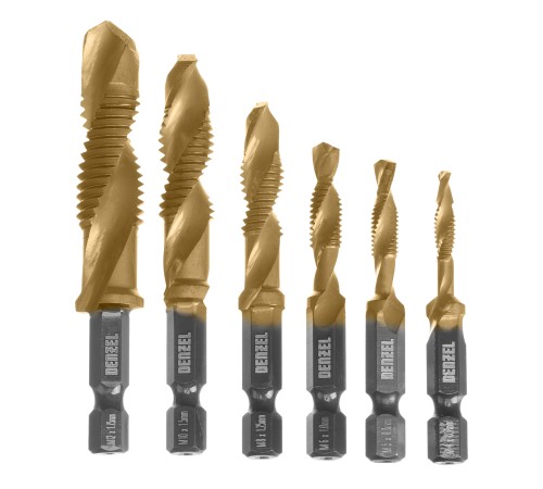 Набор сверл-метчиков, М4-М12, Р6М5 // Denzel