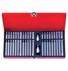 Набор вставок (бит) 10 мм, Torx, Spline, Hex, 44 предмета KING TONY 1044CQ Набор вставок (бит) 10 мм, Torx, Spline, Hex, 44 предмета KING TONY 1044CQ