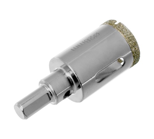 Сверло алмазное по керамограниту, 28 х 67 мм, трехгранный хвостовик Matrix