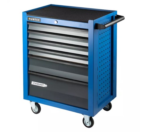 RUNTEC RTSTD-6B Тележка инструментальная 6 полочная Standart синяя RUNTEC RTSTD-6B Тележка инструментальная 6 полочная Standart синяя