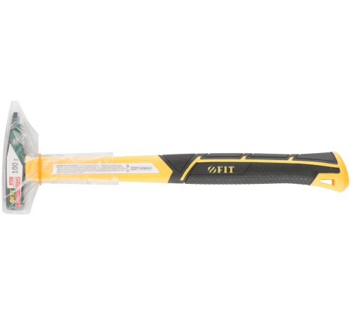 Молоток кованый, фиберглассовая усиленная ручка, Профи  100 гр. FIT IT Молоток кованый, фиберглассовая усиленная ручка, Профи  100 гр. FIT IT