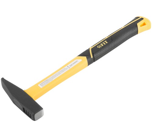 Молоток кованый, фиберглассовая усиленная ручка, Профи  200 гр. FIT IT Молоток кованый, фиберглассовая усиленная ручка, Профи  200 гр. FIT IT