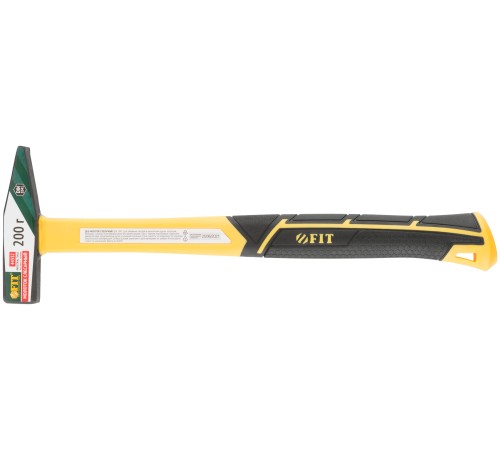 Молоток кованый, фиберглассовая усиленная ручка, Профи  200 гр. FIT IT Молоток кованый, фиберглассовая усиленная ручка, Профи  200 гр. FIT IT