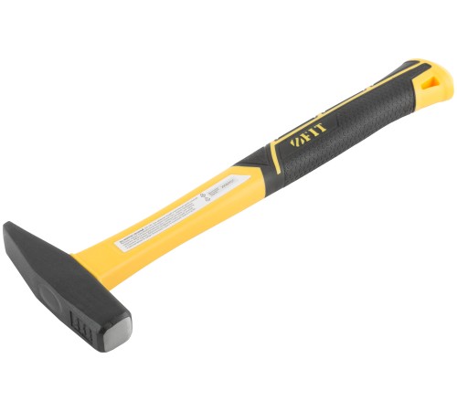 Молоток кованый, фиберглассовая усиленная ручка, Профи  300 гр. FIT IT Молоток кованый, фиберглассовая усиленная ручка, Профи  300 гр. FIT IT