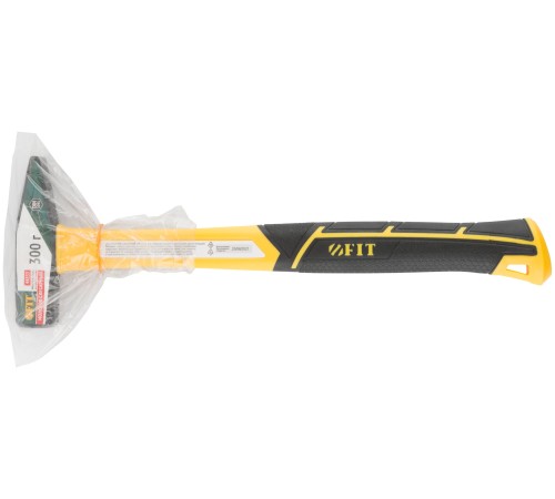 Молоток кованый, фиберглассовая усиленная ручка, Профи  300 гр. FIT IT Молоток кованый, фиберглассовая усиленная ручка, Профи  300 гр. FIT IT