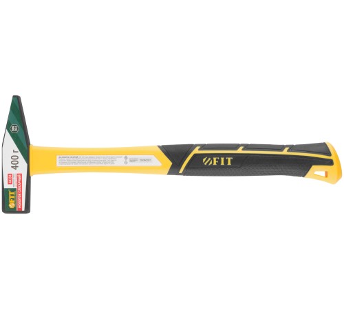 Молоток кованый, фиберглассовая усиленная ручка, Профи  400 гр. FIT IT Молоток кованый, фиберглассовая усиленная ручка, Профи  400 гр. FIT IT