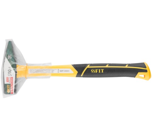Молоток кованый, фиберглассовая усиленная ручка, Профи  500 гр. FIT IT Молоток кованый, фиберглассовая усиленная ручка, Профи  500 гр. FIT IT