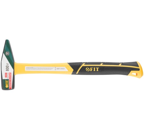 Молоток кованый, фиберглассовая усиленная ручка, Профи  800 гр. FIT IT Молоток кованый, фиберглассовая усиленная ручка, Профи  800 гр. FIT IT
