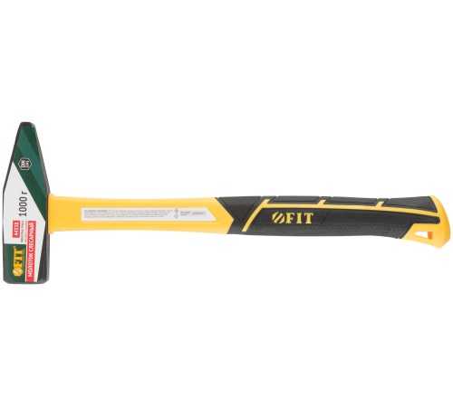 Молоток кованый, фиберглассовая усиленная ручка, Профи 1000 гр. FIT IT Молоток кованый, фиберглассовая усиленная ручка, Профи 1000 гр. FIT IT