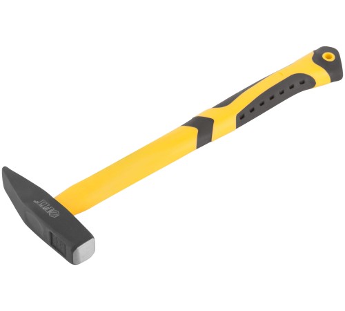 Молоток кованый, фиберглассовая усиленная ручка, антивибрационные накладки, Профи  200 гр. FIT IT Молоток кованый, фиберглассовая усиленная ручка, антивибрационные накладки, Профи  200 гр. FIT IT