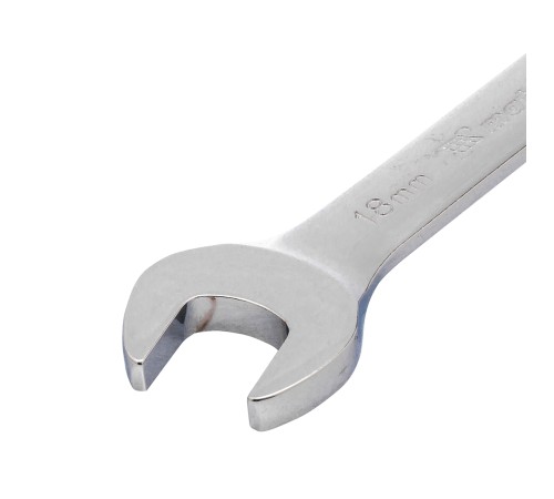 Ключ комбинированный трещоточный, 18 мм, CrV, шарнирный, зеркальный хром Matrix