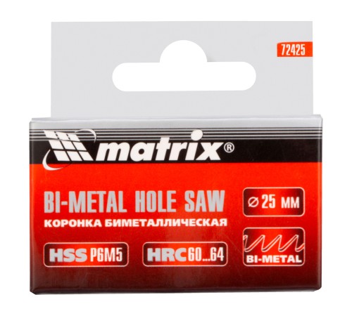 Коронка Bimetal, 25 мм Matrix Коронка Bimetal, 25 мм Matrix