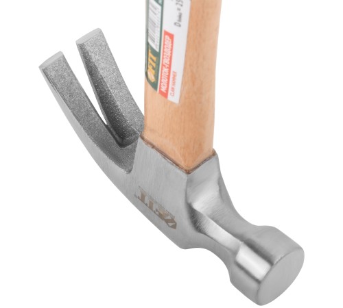 Молоток-гвоздодер, деревянная ручка 25 мм, 340 гр. FIT IT Молоток-гвоздодер, деревянная ручка 25 мм, 340 гр. FIT IT