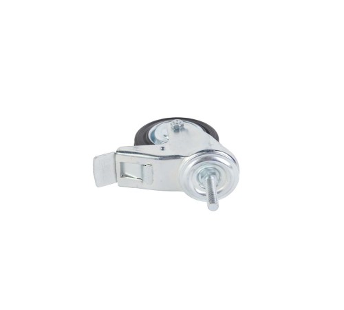 Колесо поворотное SCtB 42 100 мм резина с болтом и тормозом (F)