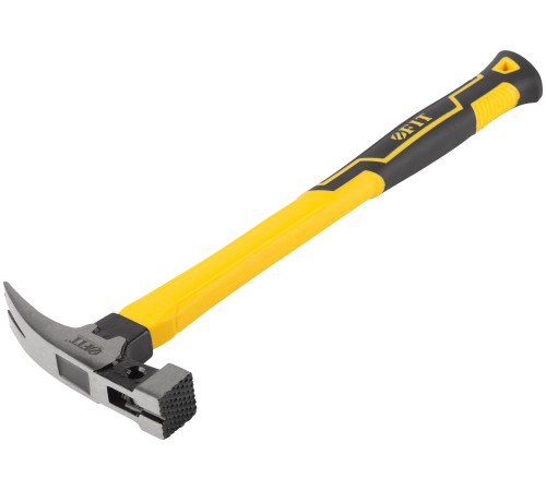 Молоток-гвоздодер, фиберглассовая усиленная удлиненная ручка, дополн. гвоздодер, 27 мм, 370 гр. FIT IT Молоток-гвоздодер, фиберглассовая усиленная удлиненная ручка, дополн. гвоздодер, 27 мм, 370 гр. FIT IT