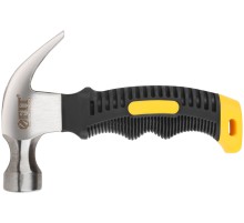 Молоток-гвоздодер укороченный, фиберглассовая обрезиненная ручка, 25 мм, 225 гр. FIT IT