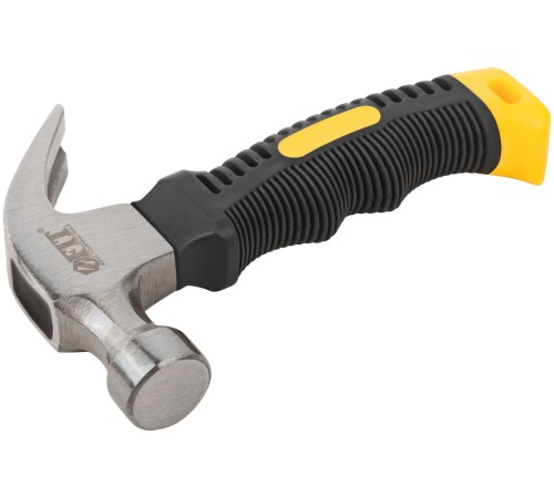 Молоток-гвоздодер укороченный, фиберглассовая обрезиненная ручка, 25 мм, 225 гр. FIT IT