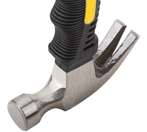 Молоток-гвоздодер укороченный, фиберглассовая обрезиненная ручка, 25 мм, 225 гр. FIT IT