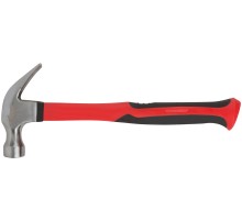 Молоток-гвоздодер, фиберглассовая усиленная ручка 27 мм, 450 гр. КУРС