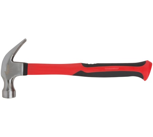 Молоток-гвоздодер, фиберглассовая усиленная ручка 27 мм, 450 гр. КУРС Молоток-гвоздодер, фиберглассовая усиленная ручка 27 мм, 450 гр. КУРС