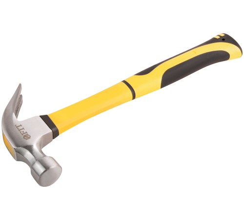 Молоток-гвоздодер, фиберглассовая усиленная ручка, Профи 28 мм, 450 гр. FIT IT Молоток-гвоздодер, фиберглассовая усиленная ручка, Профи 28 мм, 450 гр. FIT IT