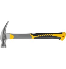 Молоток-гвоздодер, фиберглассовая усиленная 3-х цветная ручка, Профи 29 мм, 450 гр. FIT IT