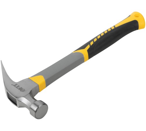 Молоток-гвоздодер, фиберглассовая усиленная 3-х цветная ручка, Профи 29 мм, 450 гр. FIT IT Молоток-гвоздодер, фиберглассовая усиленная 3-х цветная ручка, Профи 29 мм, 450 гр. FIT IT