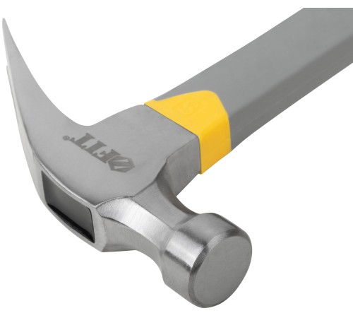 Молоток-гвоздодер, фиберглассовая усиленная 3-х цветная ручка, Профи 29 мм, 450 гр. FIT IT Молоток-гвоздодер, фиберглассовая усиленная 3-х цветная ручка, Профи 29 мм, 450 гр. FIT IT