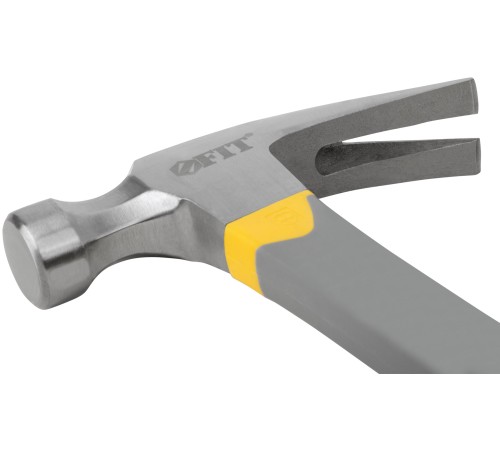 Молоток-гвоздодер, фиберглассовая усиленная 3-х цветная ручка, Профи 29 мм, 450 гр. FIT IT Молоток-гвоздодер, фиберглассовая усиленная 3-х цветная ручка, Профи 29 мм, 450 гр. FIT IT