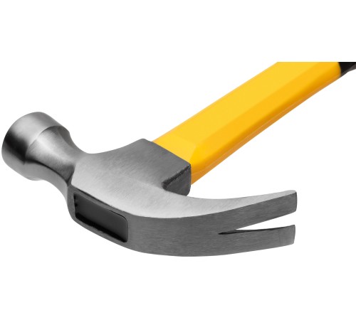 Молоток-гвоздодер, фиберглассовая усиленная ручка, антивибрационные накладки, Профи 30 мм, 450 гр. FIT IT Молоток-гвоздодер, фиберглассовая усиленная ручка, антивибрационные накладки, Профи 30 мм, 450 гр. FIT IT