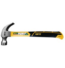 Молоток-гвоздодер, фиберглассовая усиленная ручка, Профи 28 мм, 340 гр. FIT IT