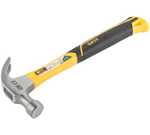 Молоток-гвоздодер, фиберглассовая усиленная ручка, Профи 28 мм, 450 гр. FIT IT Молоток-гвоздодер, фиберглассовая усиленная ручка, Профи 28 мм, 450 гр. FIT IT