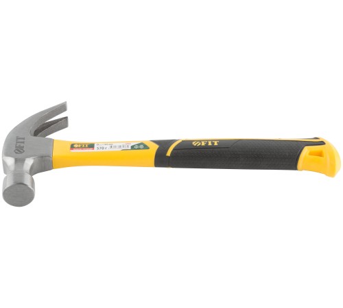 Молоток-гвоздодер, фиберглассовая усиленная ручка, Профи 30 мм, 570 гр. FIT IT Молоток-гвоздодер, фиберглассовая усиленная ручка, Профи 30 мм, 570 гр. FIT IT